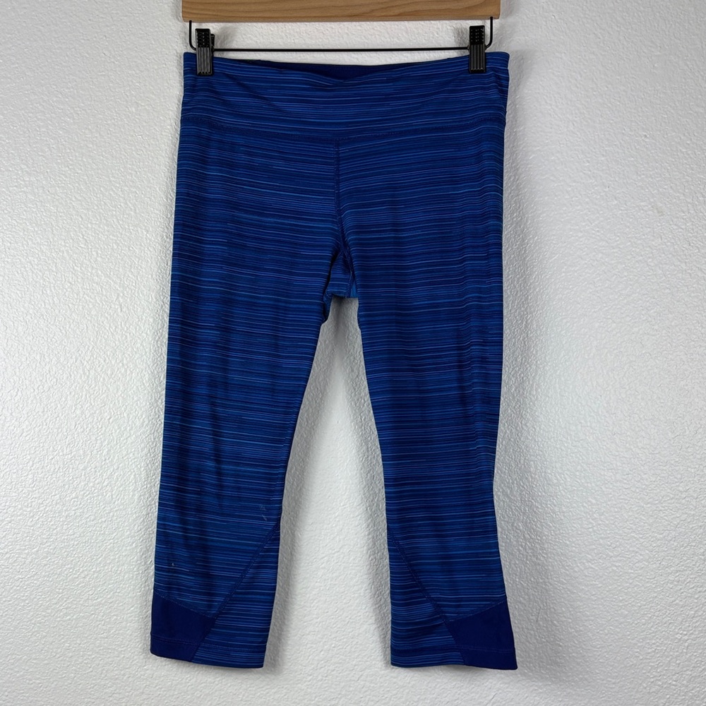Under Armour Blue Striped Leggings M